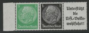 Germany Scott # 418, 415, label A8.3, mint nh, se-tenant, Mi# W90