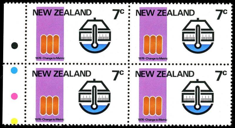 NEW ZEALAND Scott 593-596 - VF/MNH Stoplight Blocks of 4-Anniversaries