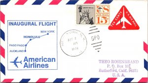 FFC 1970 - American Airlines - New York, NY to Auckland - F34536