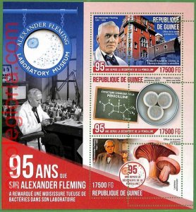 B1691 - GUINEE - ERROR MISPERF Stamp Sheet - 2023 - Medicine, Alexander Fleming-