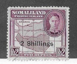 British Somaliland Sc #124 2Rs used VF