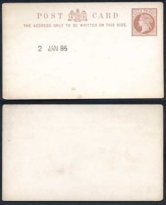 1885 ESSAY for the 1/2d Post Card Handstamped 2nd January 1885