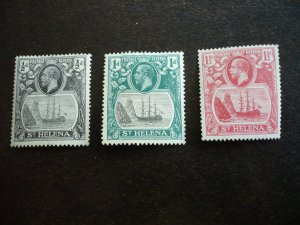 Stamps - ST. Helena - Scott# 79-81 - Mint Hinged Part Set of 3 Stamps