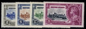 BRITISH GUIANA GV SG301-304, 1935 SILVER JUBILEE set, M MINT. Cat £24.