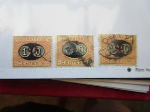 ITALY  Scott  J25-J27  set  USED   LotB  Cat $74.50