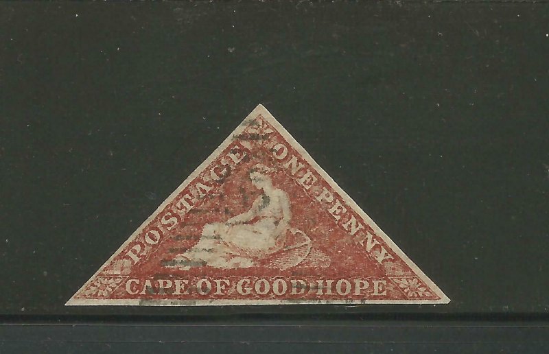 Cape of Good Hope # 1, Used, XF, 4 margins, sound. CV $ 400.00