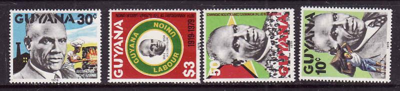 Guyana-Sc#306-9-unused NH set-Labour Union anniversary-1979-