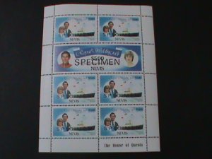 ​NEVIS-1981-SC# 139- RARE SPECIMEN-ROYAL WEDDING-MNH SHEET VF LAST ONE-RARE