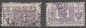 Italy, stamp, scott#Q12, used, hinged, pair,