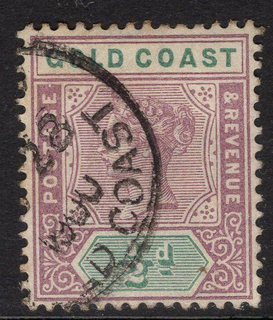 GOLD COAST SG26 1898 ½d DULL MAUVE & GREEN FINE USED 