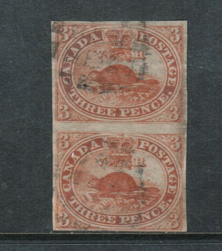 Canada #4 Fine - Very Fine Used Vertical Pair