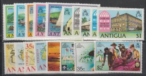 Antigua SC  369-373, 374-386 Mint Never Hinged