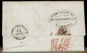 USA 1841 Mexico NY Double Agents Havre France Cover Transatlantic 92186