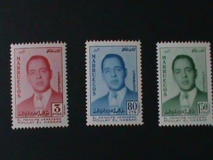 ​MOROCCO -1957 -SC#16-18- PRINCE MOULAY HUSSAN MNH VF WE SHIP TO WORLD WIDE