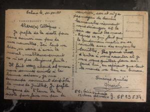 1966 Tamanrasset  Algeria RPPC StampLess Postcard cover to France Algerian Man