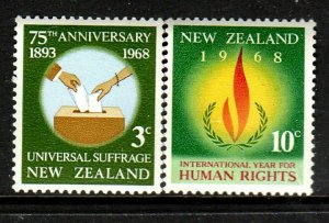 NEW ZEALAND #412-413  UNIVERSAL SUFFRAGE      MINT  VF NH  O.G