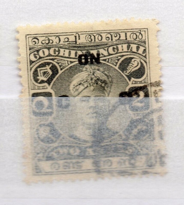 India Cochin 1929-31 Early Issue used Shade of 2a. Optd NW-16080