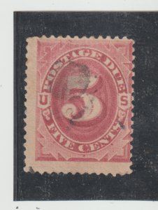 US Scott # J25 1891 5c Claret Postage Due Used Cat. $16.00