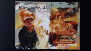 Art - Burundi 2012. - Mary Cassatt ** MNH Block