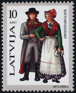 Latvia 440 MNH Costumes, Rietumvidzeme