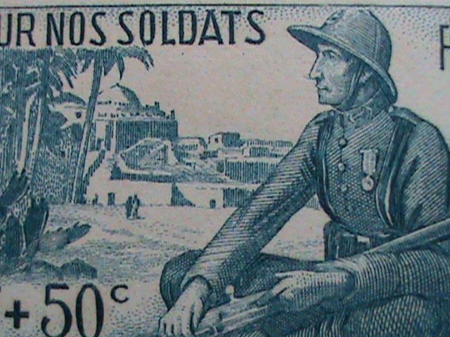 ​FRANCE STAMP:1940 SC#B94-5 FRANCE SOLDER & COLONIAL TROOPER MINT STAMP SET-VF