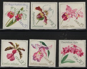DDR 1057-1062 MNH ORCHIDS SET 1968