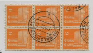 GERMANY 638A USED BLOCK OF 6