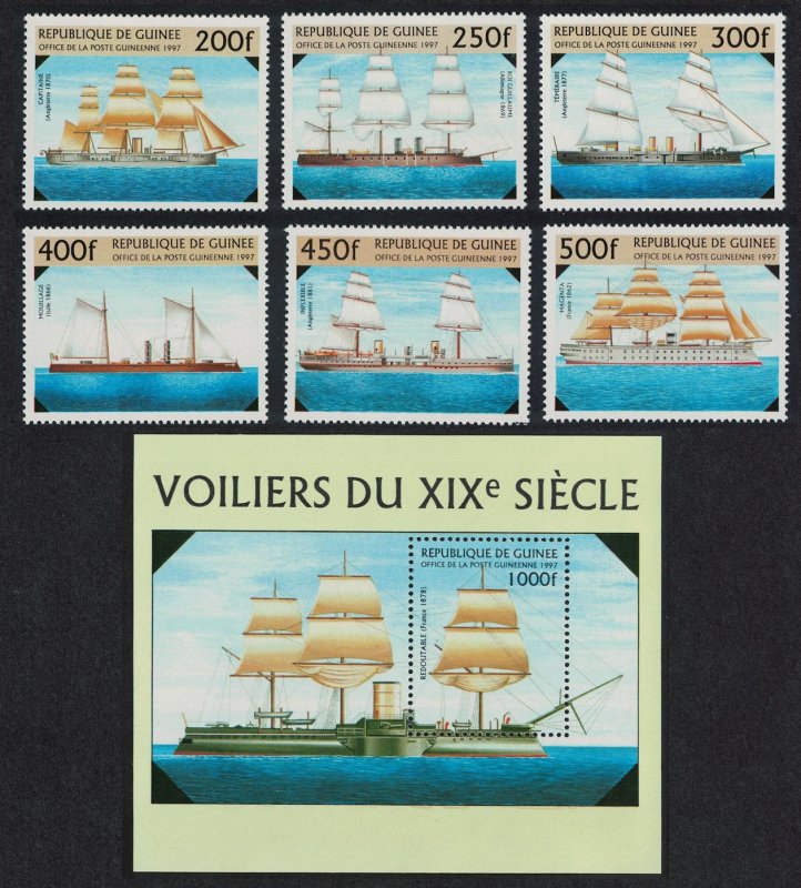 Guinea Ships 19th Century 6v+MS MI#1638-1643+Block 509