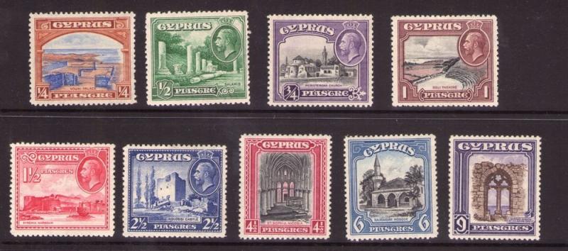 CYPRUS 1934 set to 9pi lightly hinged