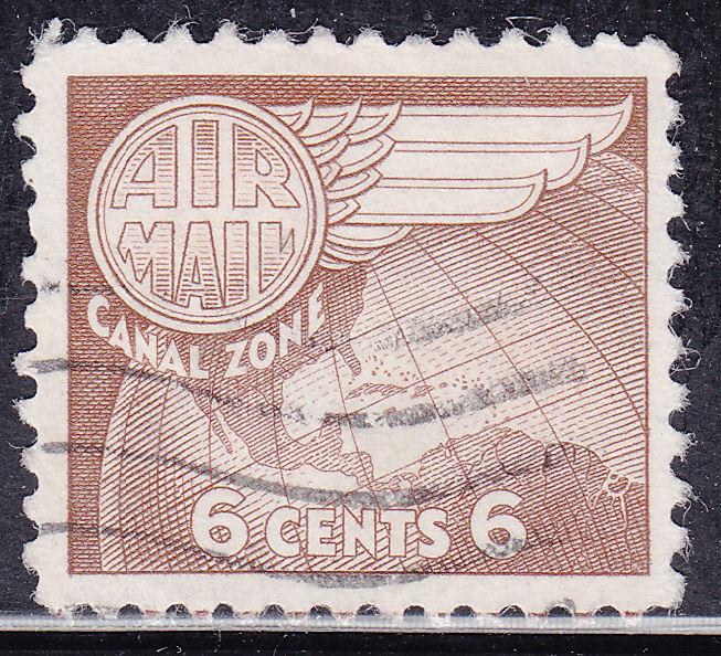 Canal Zone C22 USED 1951 Globe and Wing