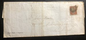 1851 England East India Company Letter Cover To Edinburg