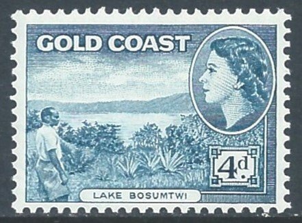 Gold Coast #154 NH 4p Queen Elizabeth Defin. - Lake Bosumtwi