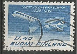 FINLAND, 1963, used 0.40p, Caravelle jetliner Scott 422