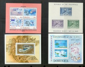 WORLDWIDE (190) Souvenir Sheets & Mini-Sheets ALL Mint Never Hinged