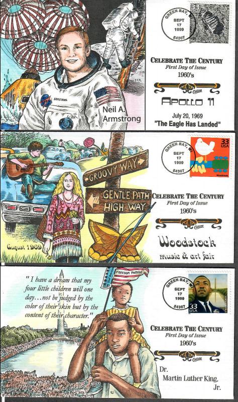 US Collins FDC SC#3188 a-o Celebrate The Century The 1960's