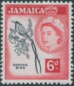 Jamaica 1956 6d black & deep rose-red SG166 unused