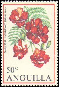 Anguilla #87-90, Complete Set(4), 1970, Flowers, Never Hinged