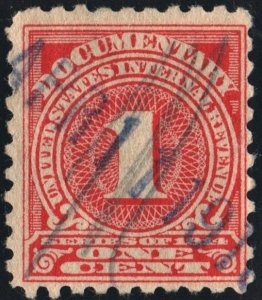 R207 1¢ Documentary Stamp (1914) Used