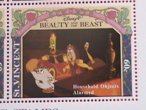 ST.VINCENT STAMP: 1992 SC#1774 DISNEY CARTOON- BEAUTY AND THE BEAST-MNH SHEET