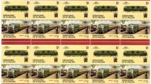 St.Vincent Grenadines 1987 Trains Mini-Sheetlet 10 (160v) 