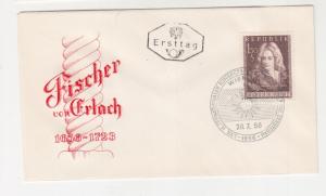 AUSTRIA, 1956 Fischer von Erlach, Illustrated unaddressed fdc.