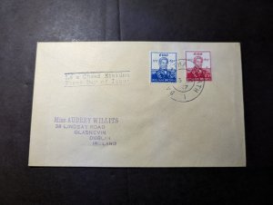 1957 Ireland First Day Cover FDC Dublin Local Use Audrey Willits