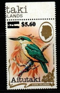 AITUTAKI SG461 1983 $5.60 on $5 BIRDS MNH