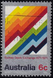 Australia - 1971 - Scott #497 - used - Sydney Stock Exchange