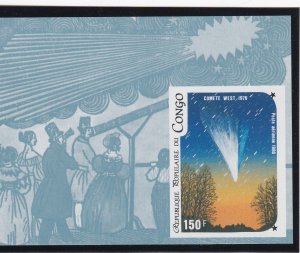 Congo Peoples Rep.# C349-353, Halley's Comet, Sheetlets, Mint NH