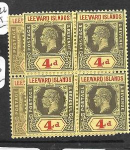 LEEWARD ISLANDS  (PP0105B) KGV  4D   SG 70 X 2  BL OF 4  MOG