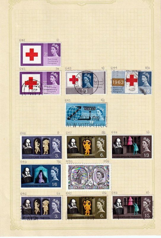 Great Britain 1950s/60s Wildlings Castles Commems M&U Collection(Apx 150)Goy2296
