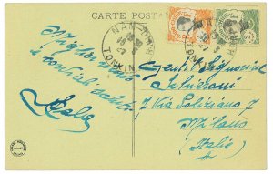 P2790 - FRENCH INDOCHINA UNUSUAL CANCELLATION NAM-DINH (TONKIN) 1927 TO MILANO-