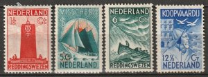 Netherlands 1933 Sc B62-5 set MH*/MNG(*) disturbed gum