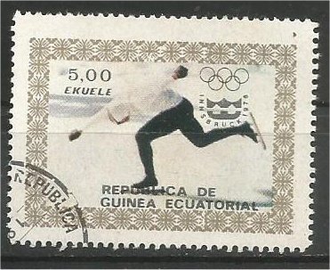 EQUATORIAL GUINEA 1976, used 5. Winter Olympics, Innsbruck Scott